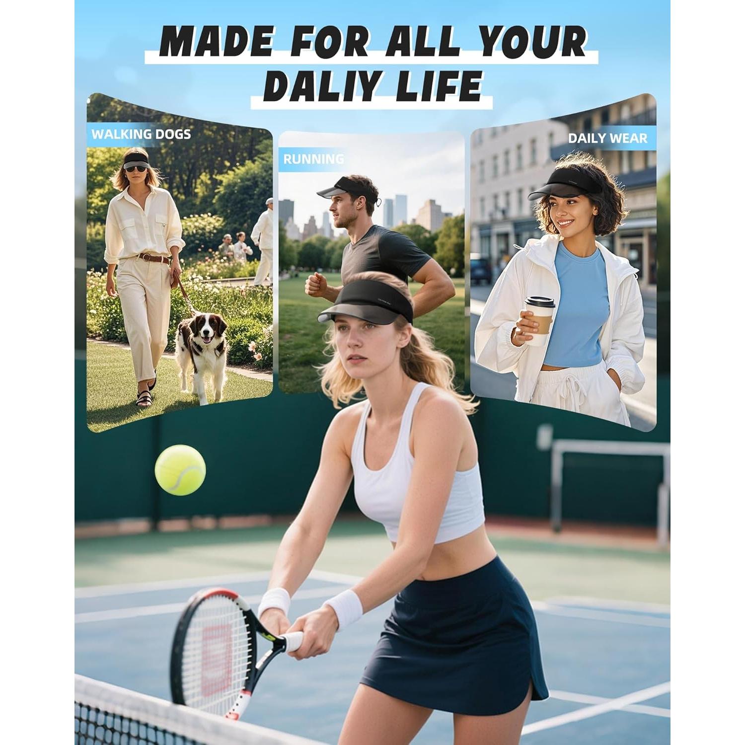 Gorra Visera Solar OnWander para Mujeres - Protección UV, Ajustable