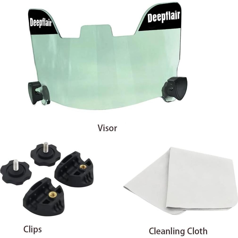 Visera de Fútbol Deepflair Transparente Resistente a Rayones