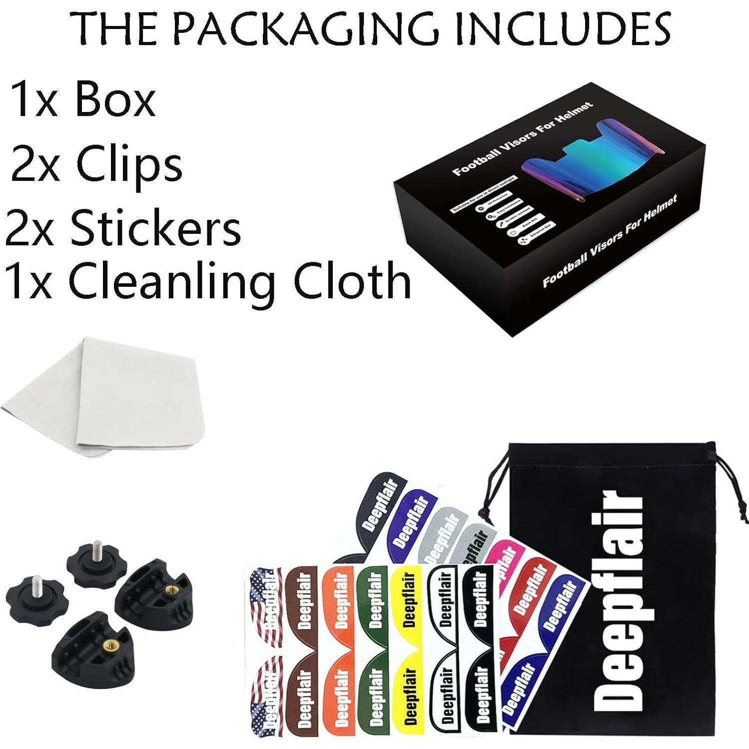 Visera de Fútbol Deepflair Transparente Resistente a Rayones