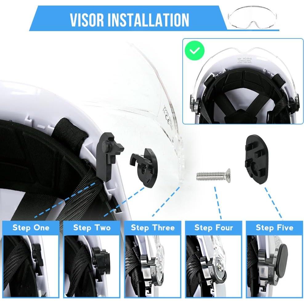 Gafas de Seguridad Aolamegs ANSI Z87 para Casco - Visor Claro