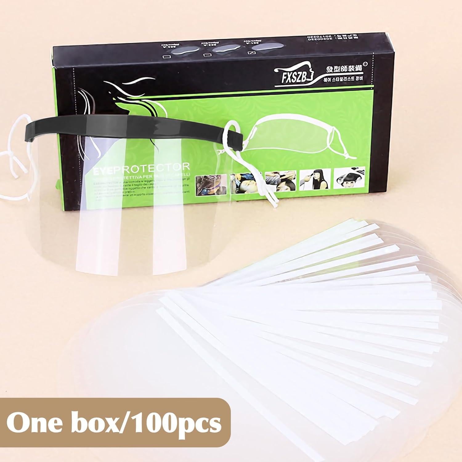 100 Escudos Faciales Transparentes Ruizaua - Protección Ocular