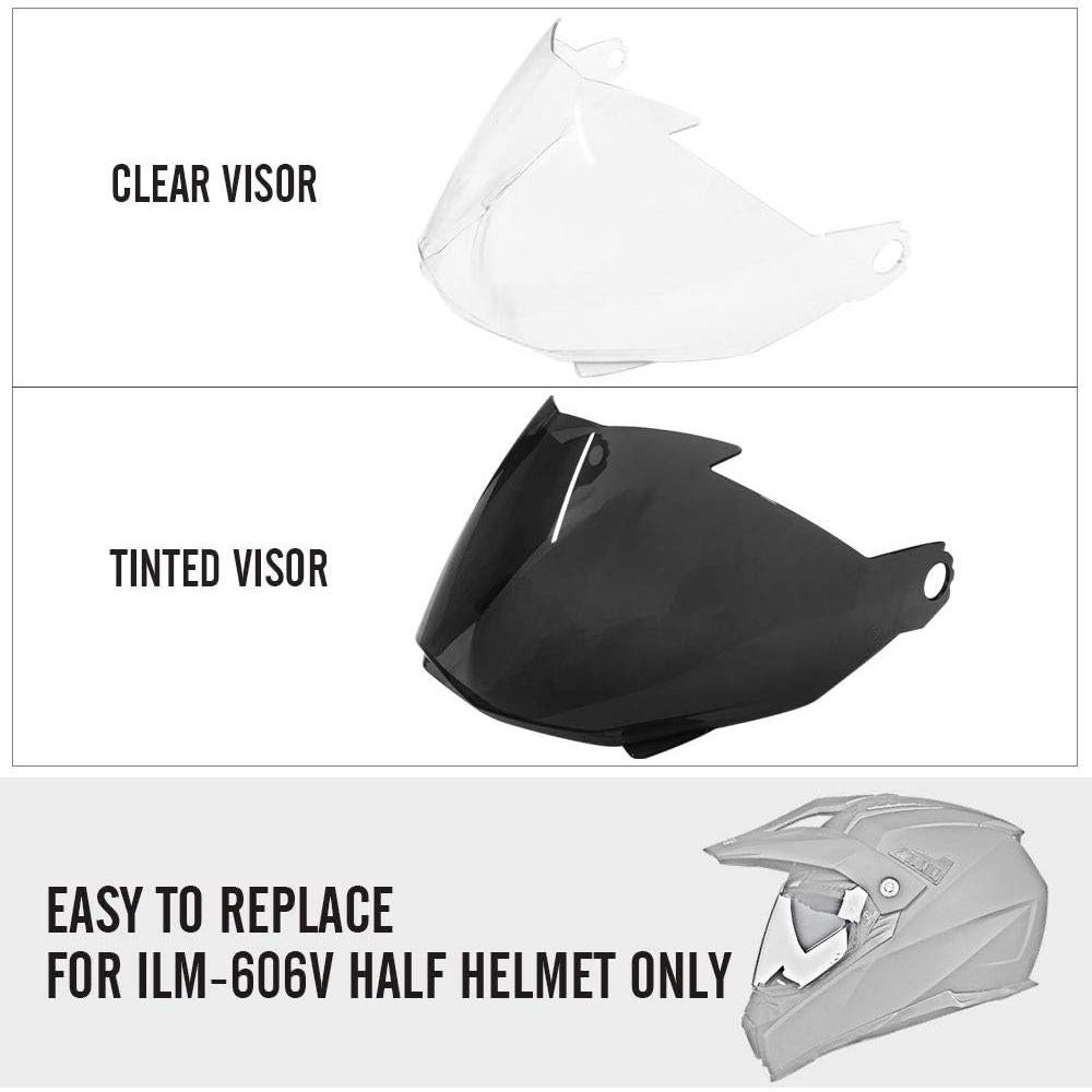 Casco de Motocicleta ILM 606V Offroad Dual Sport Visera Clara