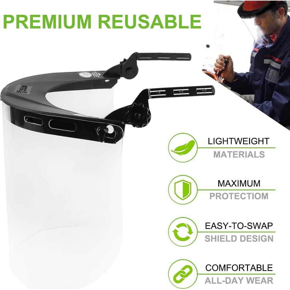 Escudo Facial Protector Policarbonato Transparente ESCUDO FACIAL VERDE