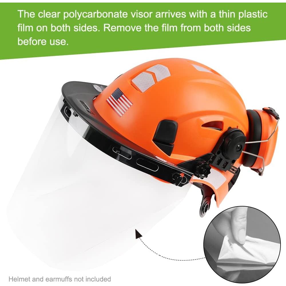 Escudo Facial Protector Policarbonato Transparente ESCUDO FACIAL VERDE