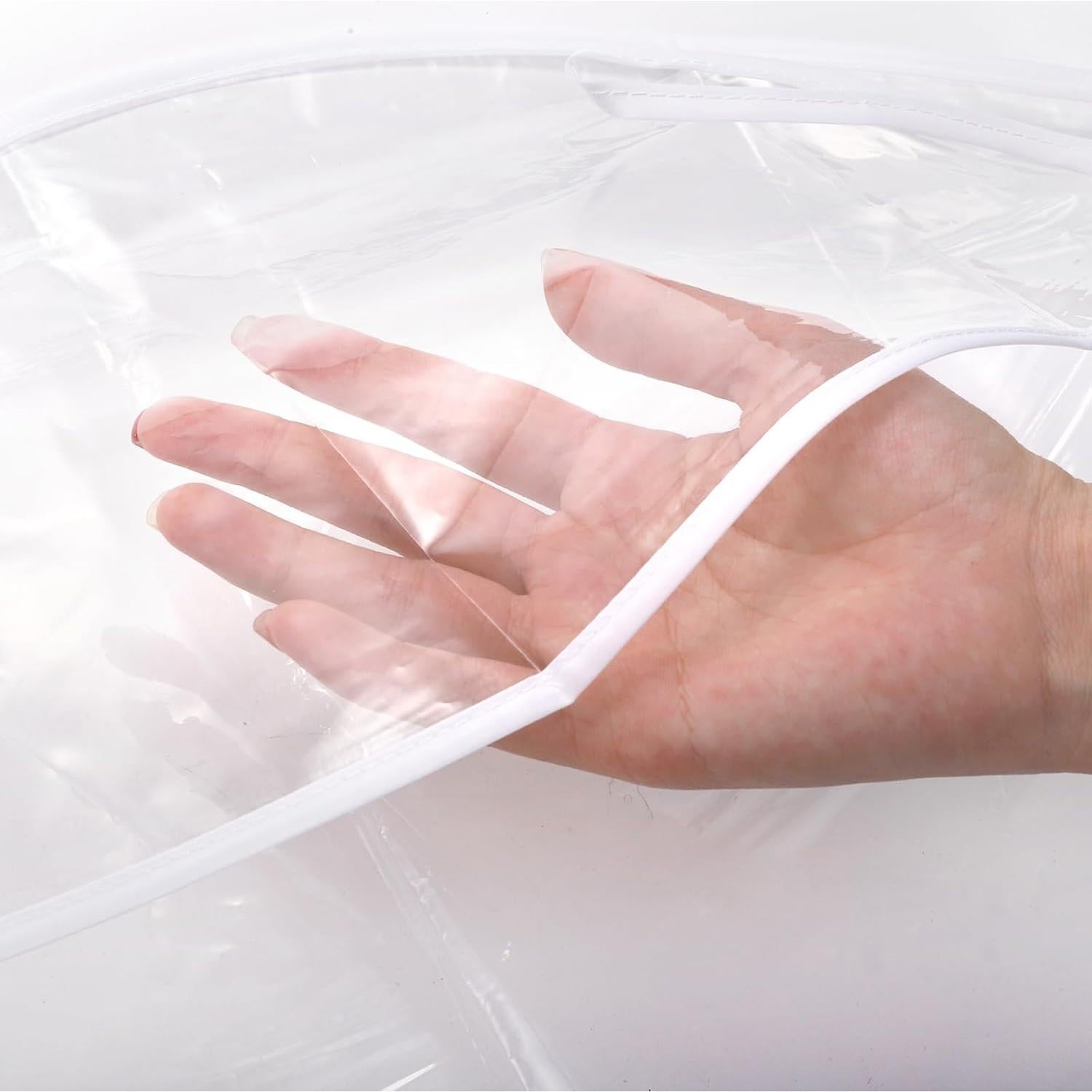 12 Gorros de Lluvia Transparentes Cididu con Visera Reutilizables