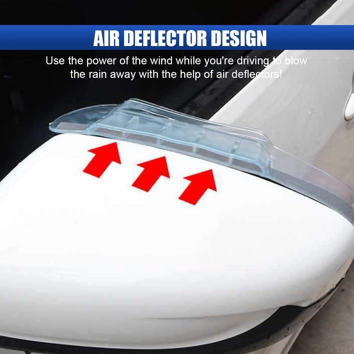 Ceja de Lluvia LHDOS para Espejo Retrovisor Coche 24.6x5.9cm