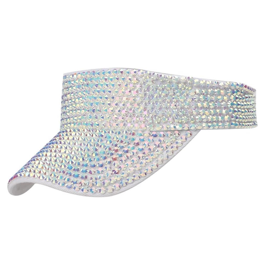 Gorra Visera Deportiva Ajustable con Rhinestones Unisex