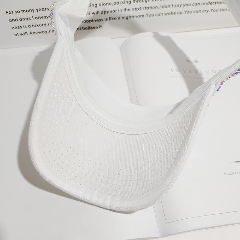 Gorra Visera Deportiva Ajustable con Rhinestones Unisex