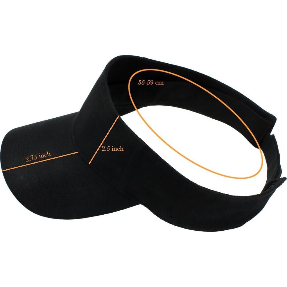 Visera Top Level Sun Sports Unisex Ajustable Negra