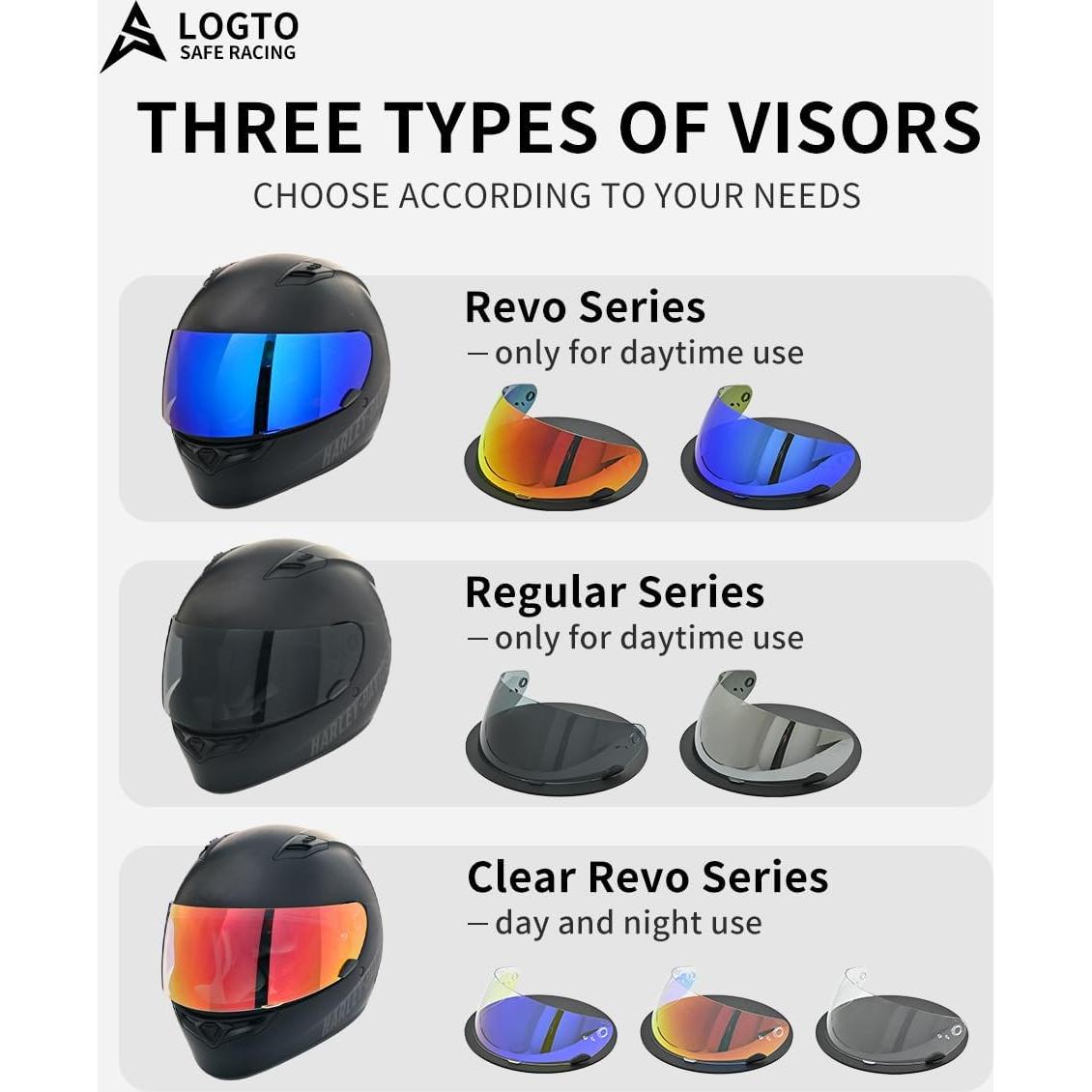 Visera de Reemplazo Logto para Casco Motocicleta Universal