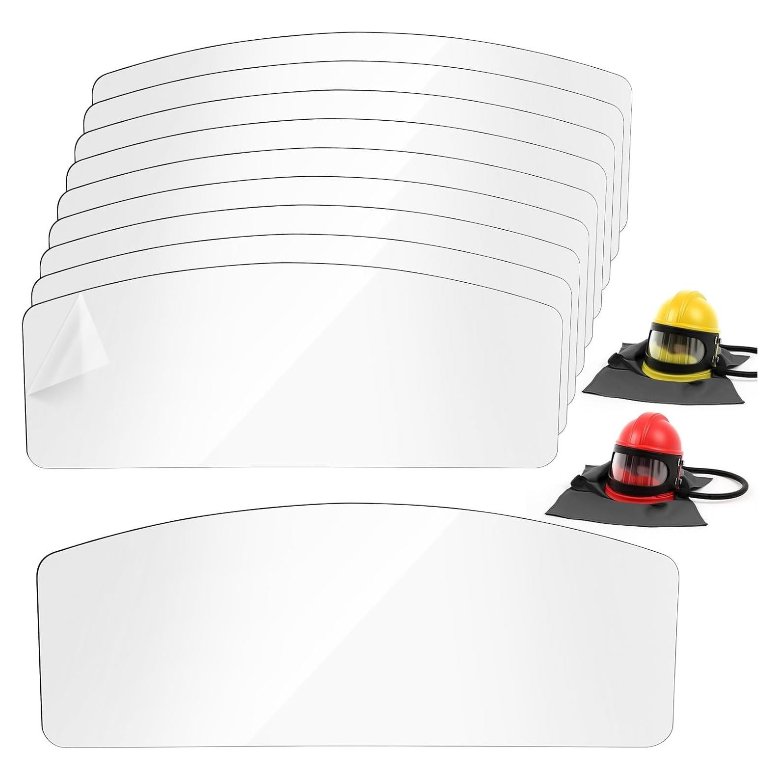 10 Lentes de Reemplazo Kingdder para Casco de Arenado PVC