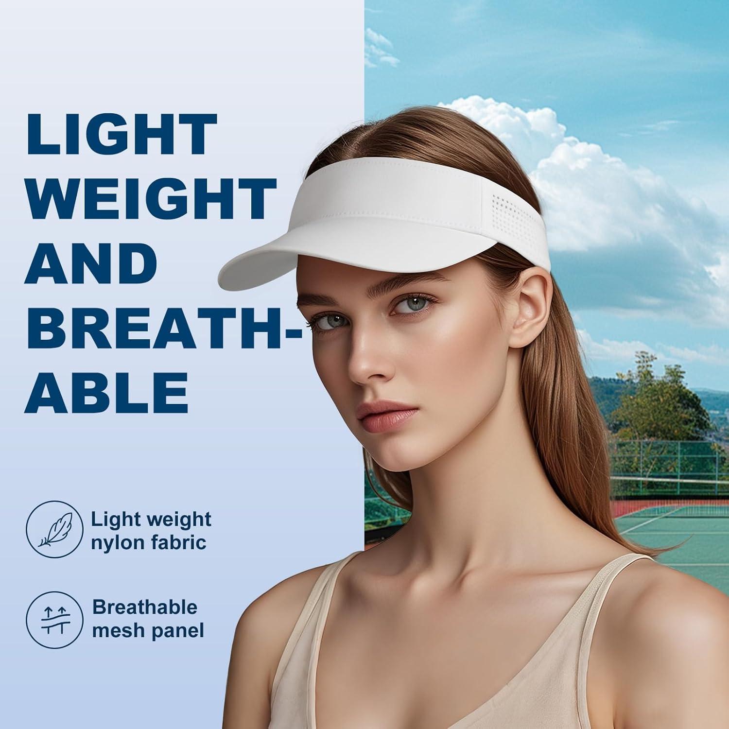 Gorra Deportiva FEICUI para Mujeres Ajustable UV Blanca