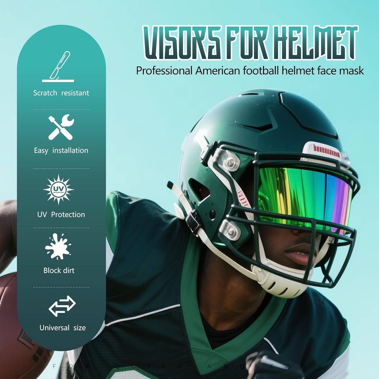 Visera de Fútbol Verde ROMRLD con Escudo Facial UV400