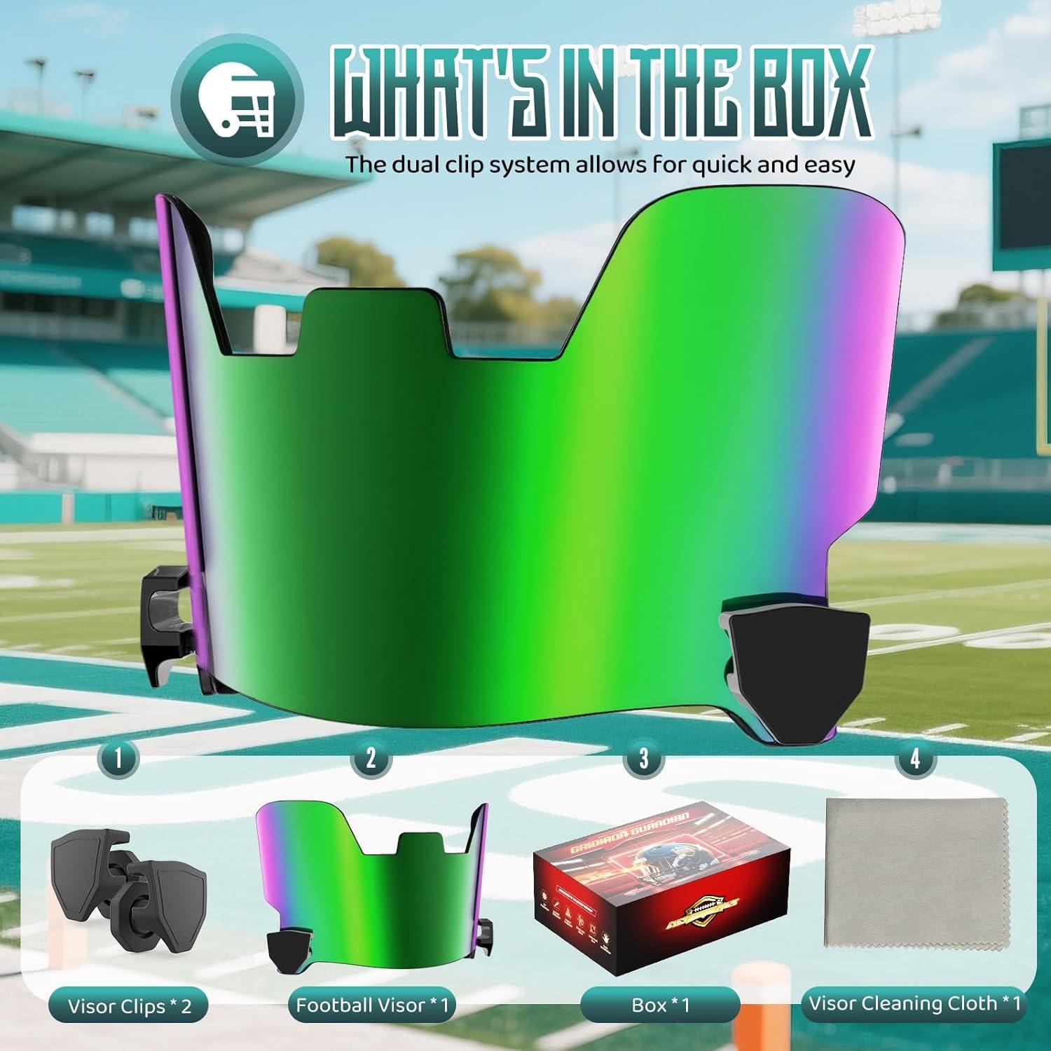 Visera de Fútbol Verde ROMRLD con Escudo Facial UV400