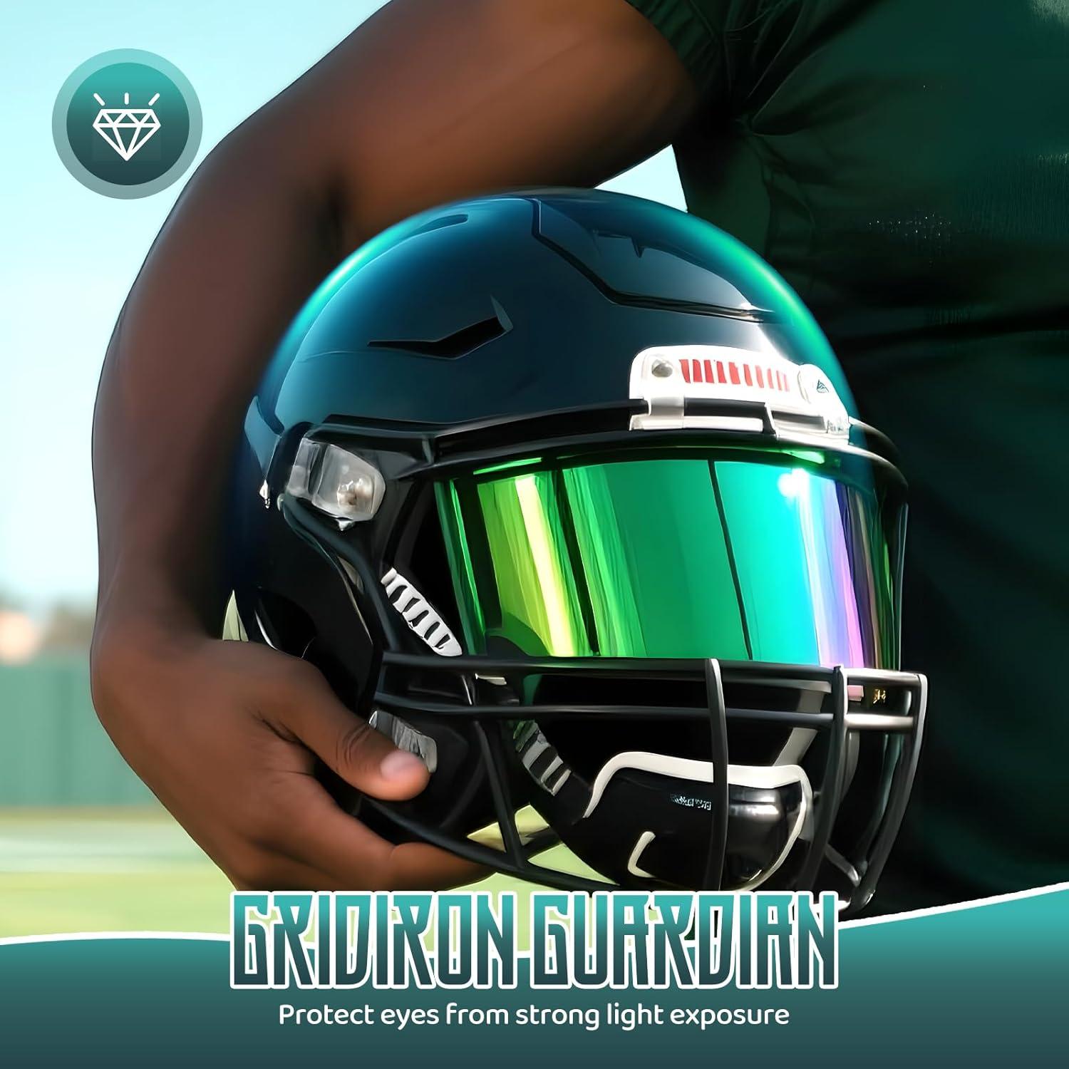 Visera de Fútbol Verde ROMRLD con Escudo Facial UV400