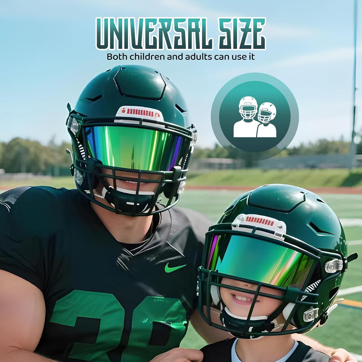 Visera de Fútbol Verde ROMRLD con Escudo Facial UV400