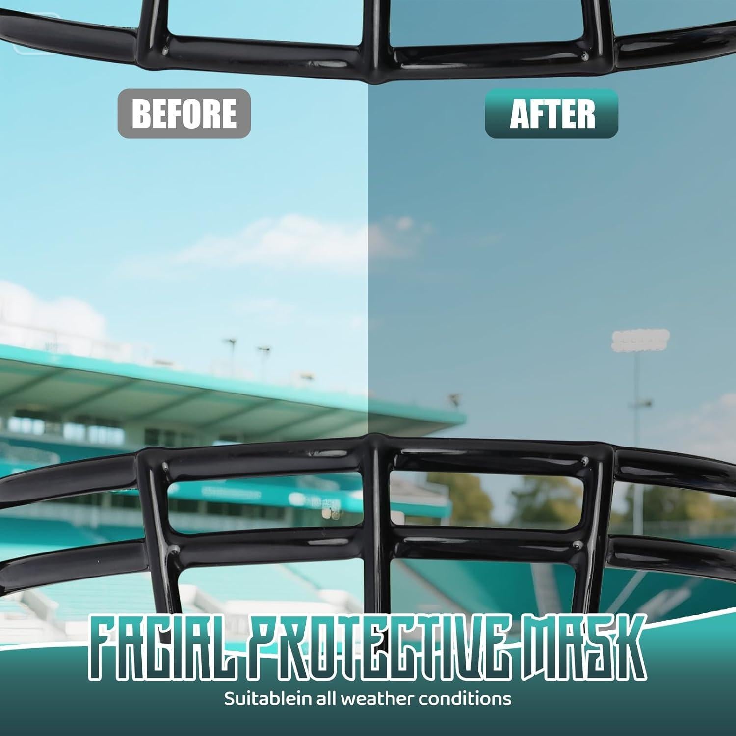 Visera de Fútbol Verde ROMRLD con Escudo Facial UV400