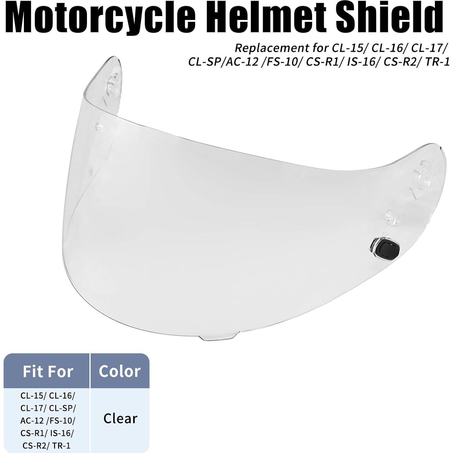 Visera de Casco JQF Gear HJ-09 CL-15 CL-16 CL-17 Transparente