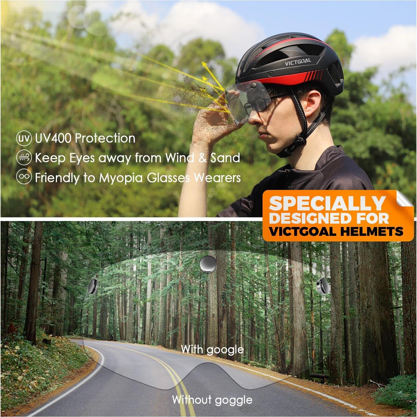 Gafas de Casco de Bicicleta VICTGOAL VG110 VG112 Cristal