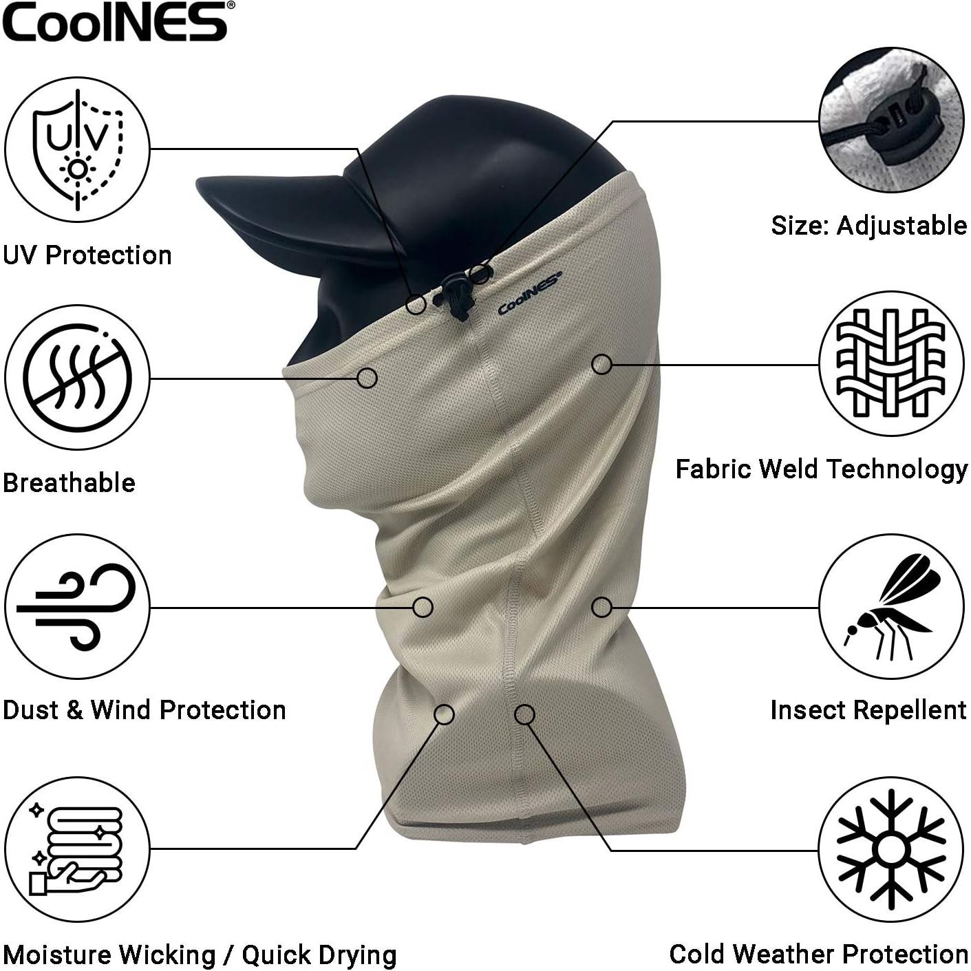 Gaiter de Cuello CoolNES Beige - Mascarilla Reutilizable UPF 50+