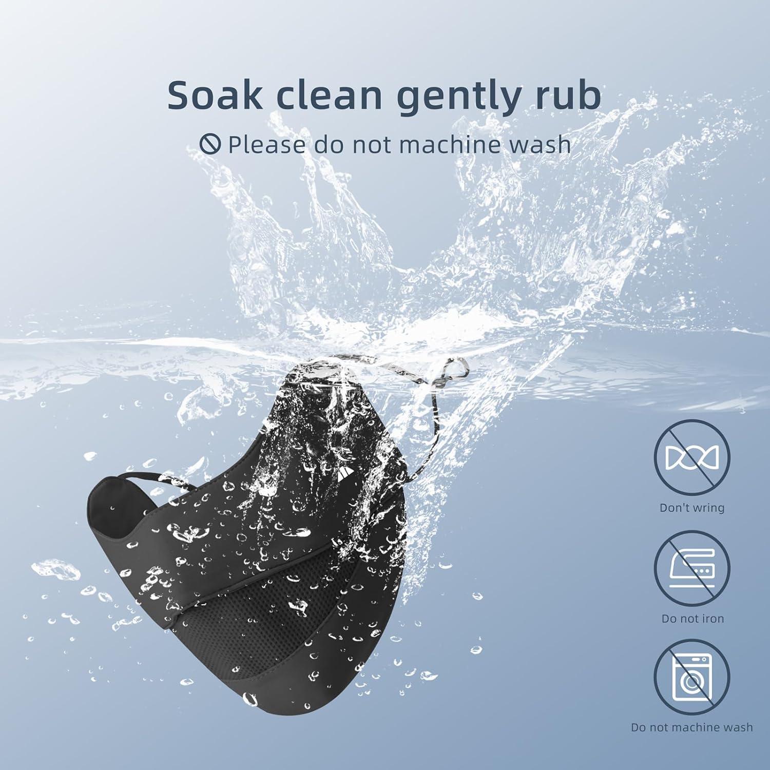 Máscara Facial UV Hymeiluely A Prueba de Viento Lavable 50+