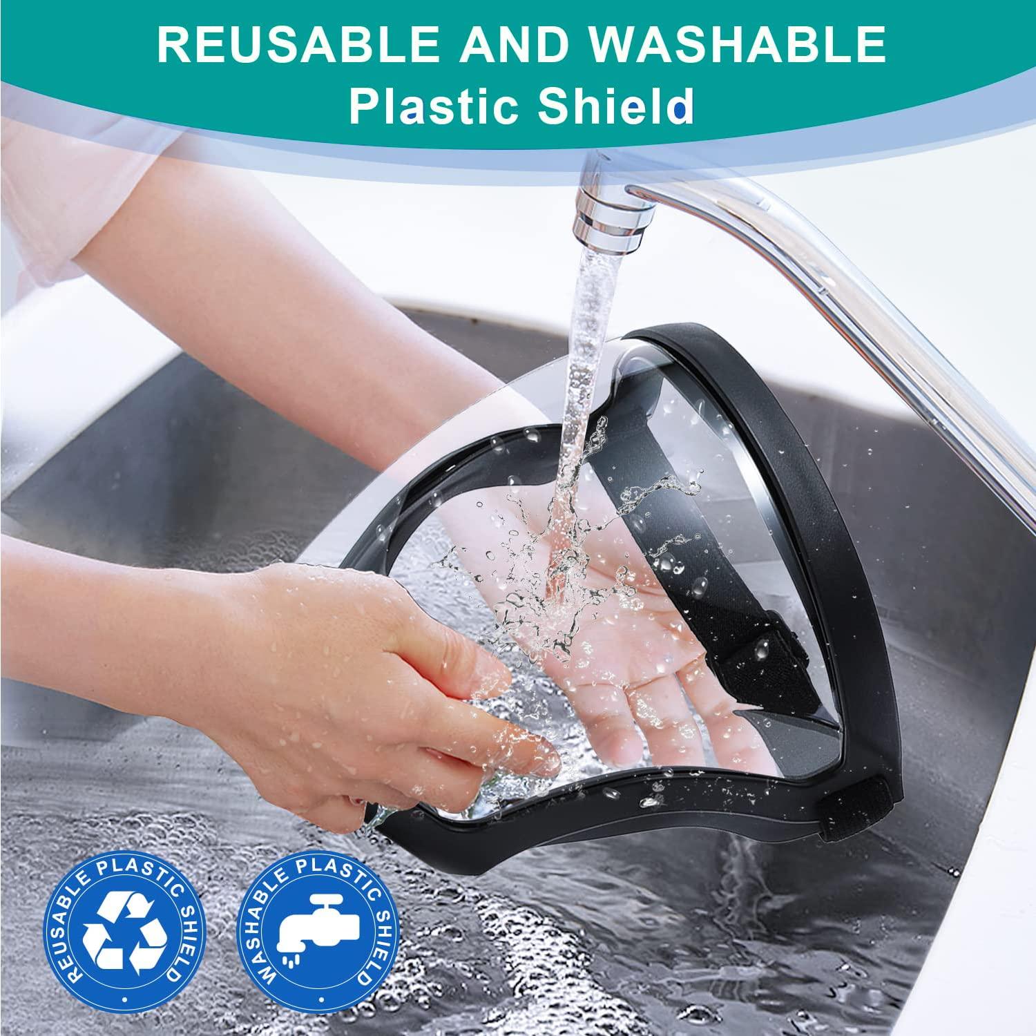 Escudo Facial Completo DSHTP Anti-Niebla Reutilizable 18.5cm