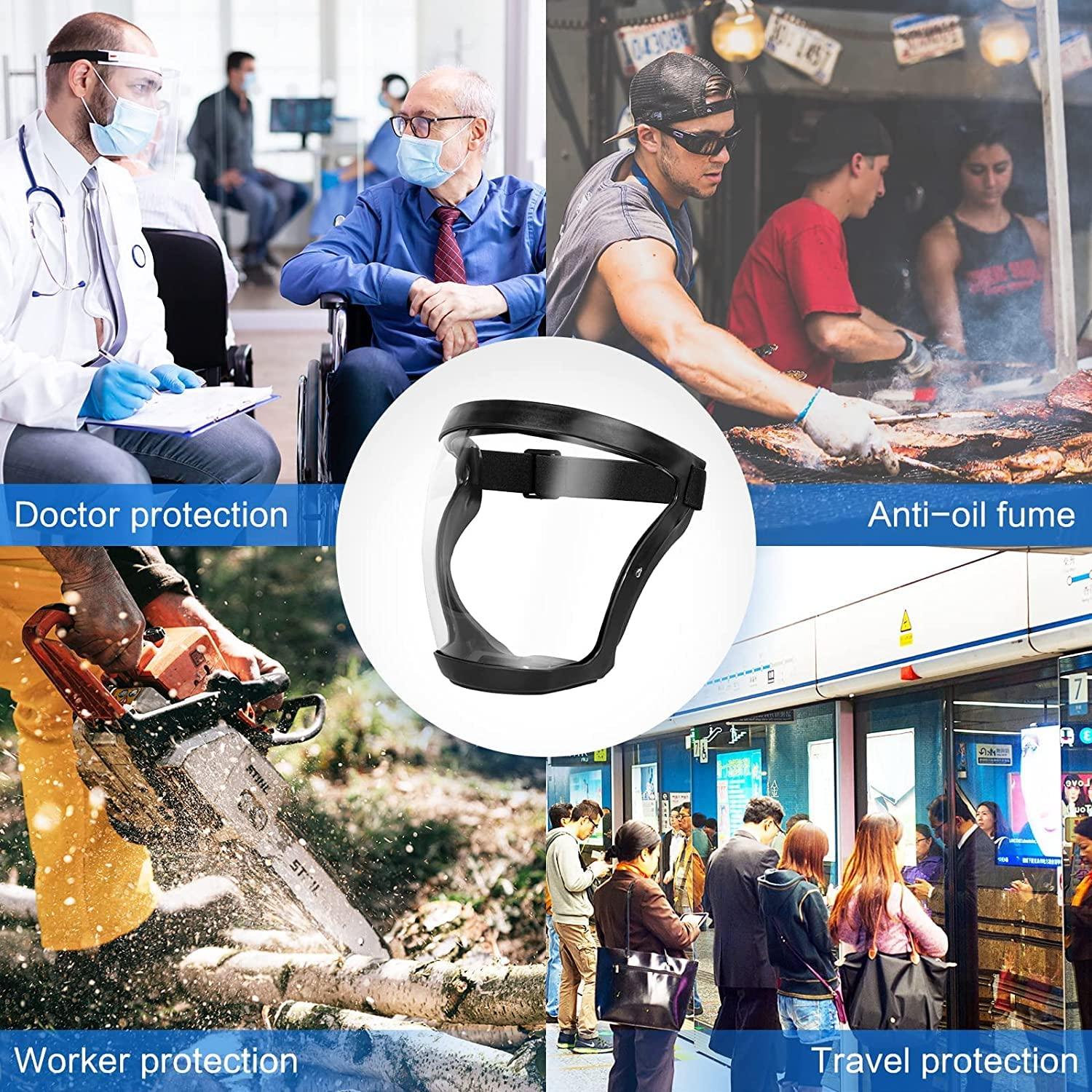 Escudo Facial Completo DSHTP Anti-Niebla Reutilizable 18.5cm