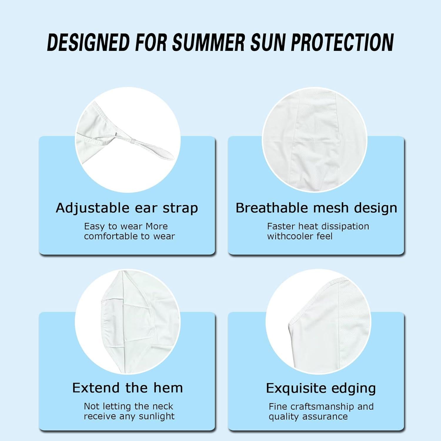 Mascarilla UPF 50+ Vanolu - Gaiter de Seda Fría Unisex