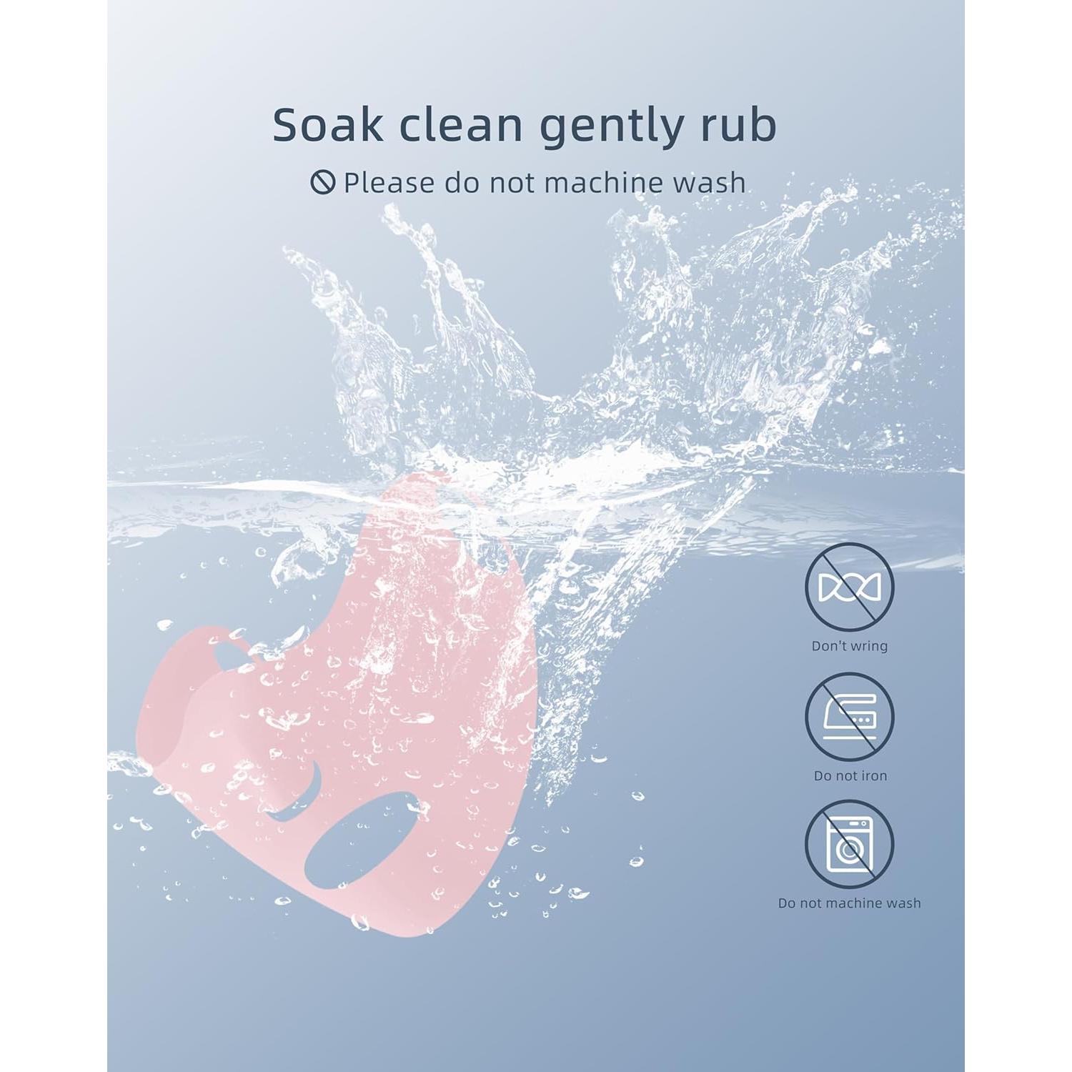 Máscara Facial UV UPF50+ Lavable Rosa para Ciclismo y Correr