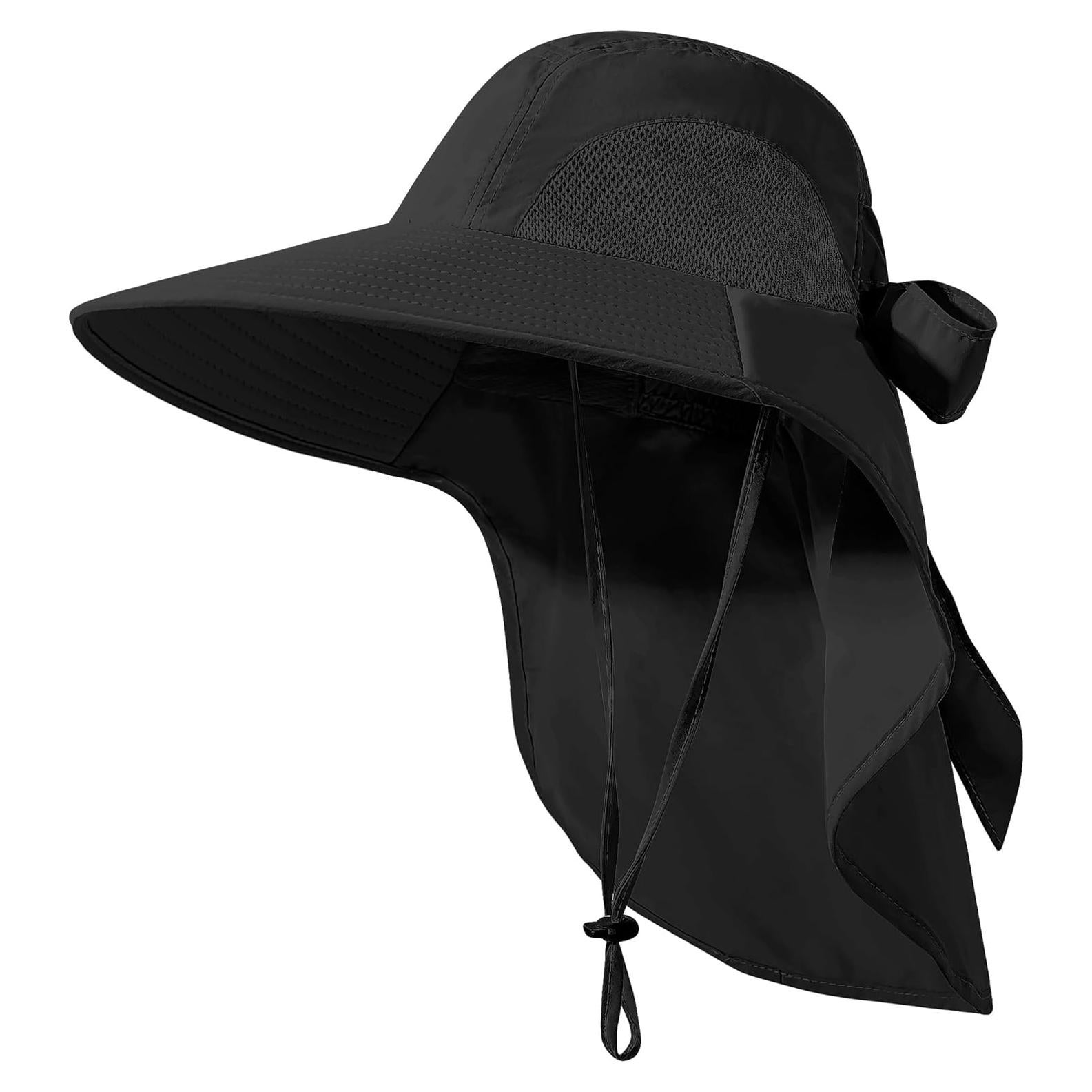 Sombrero de Sol Plegable UV 50+ para Mujeres - Negro