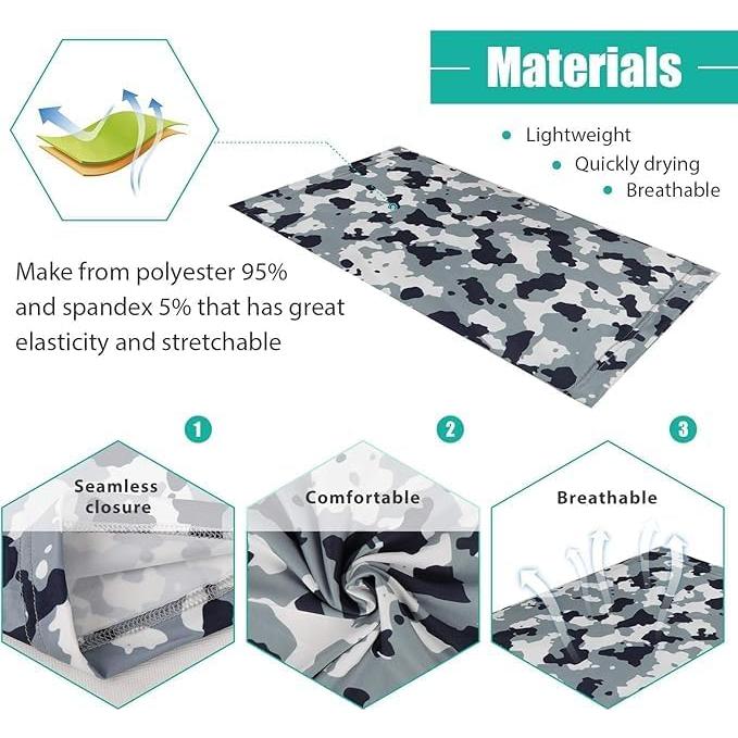 Mascarilla Facial Gaiter de Cuello SummitFlare - 9 Piezas UV