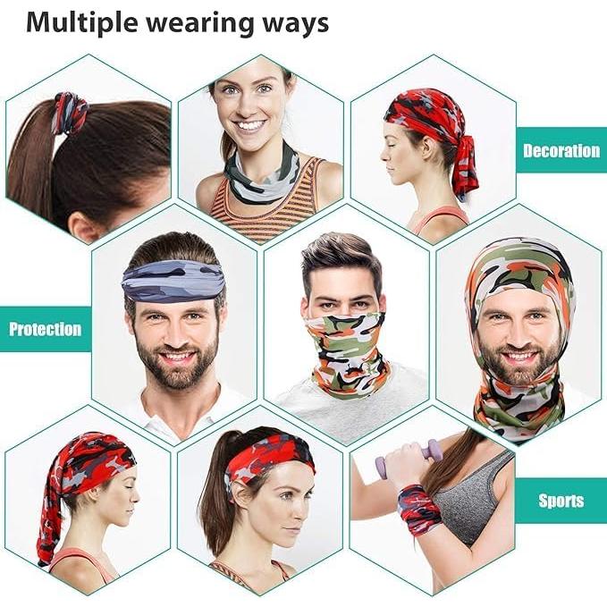 Mascarilla Facial Gaiter de Cuello SummitFlare - 9 Piezas UV