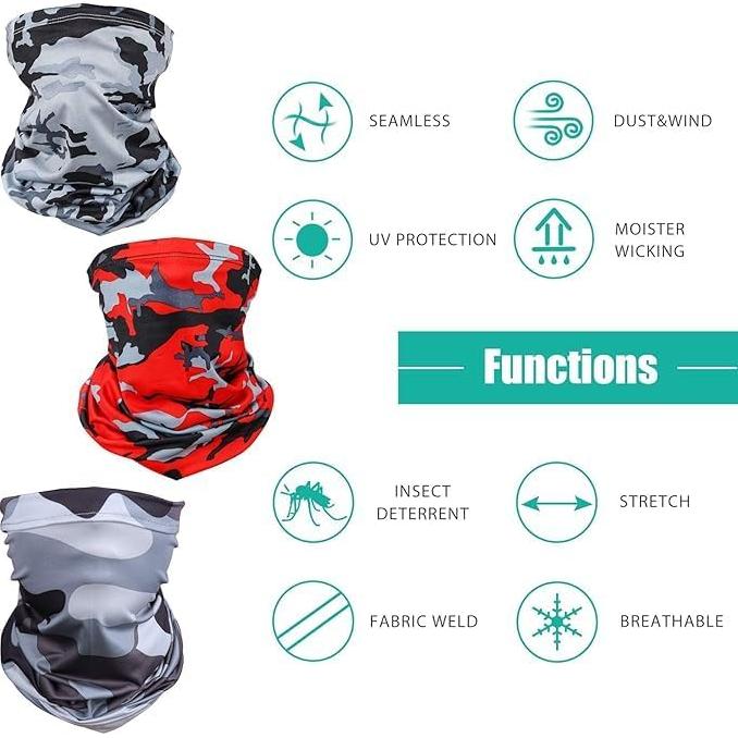 Mascarilla Facial Gaiter de Cuello SummitFlare - 9 Piezas UV