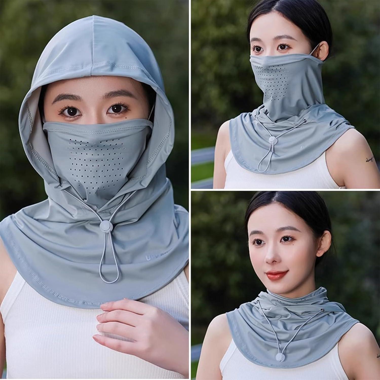 Balaclava de Verano UV Transpirable Gris Claro para Ciclismo