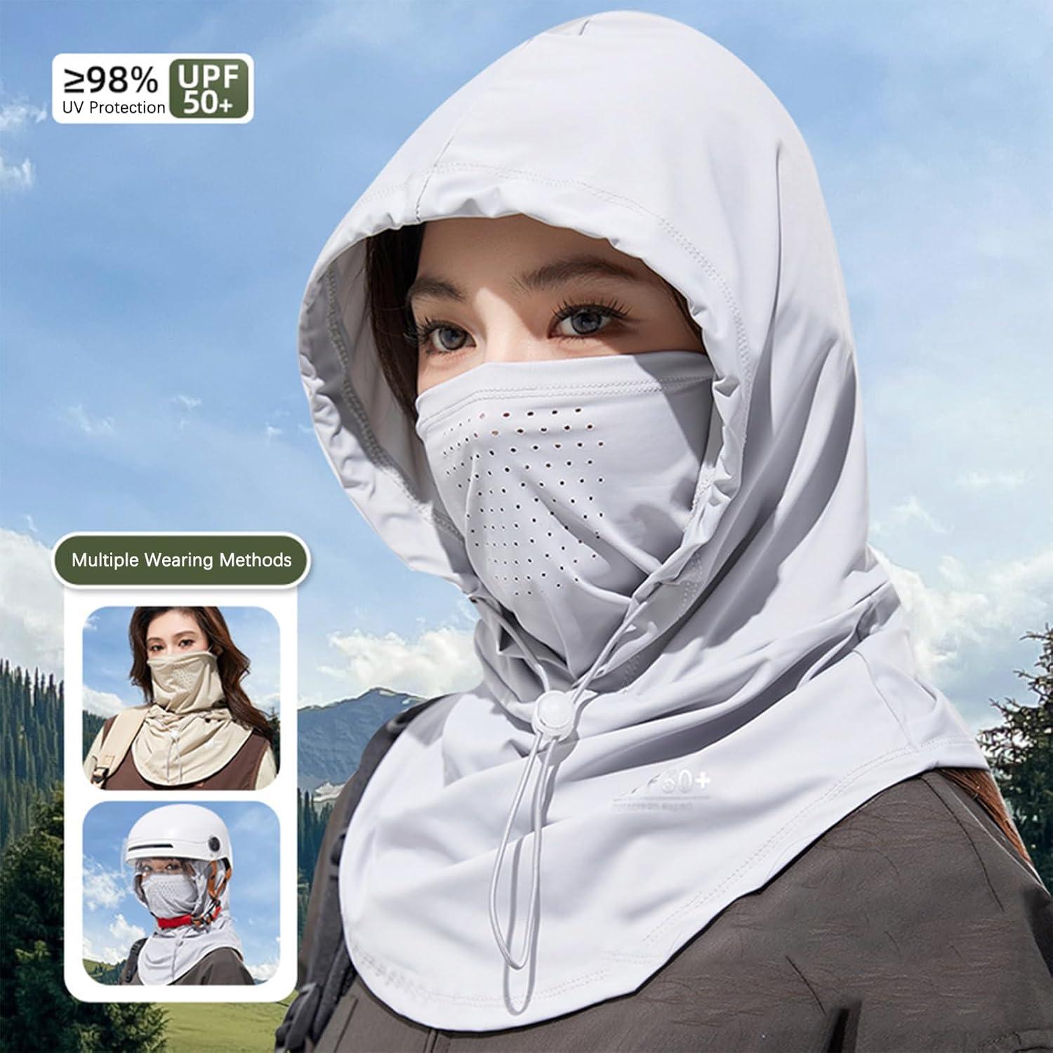Balaclava de Verano UV Transpirable Gris Claro para Ciclismo