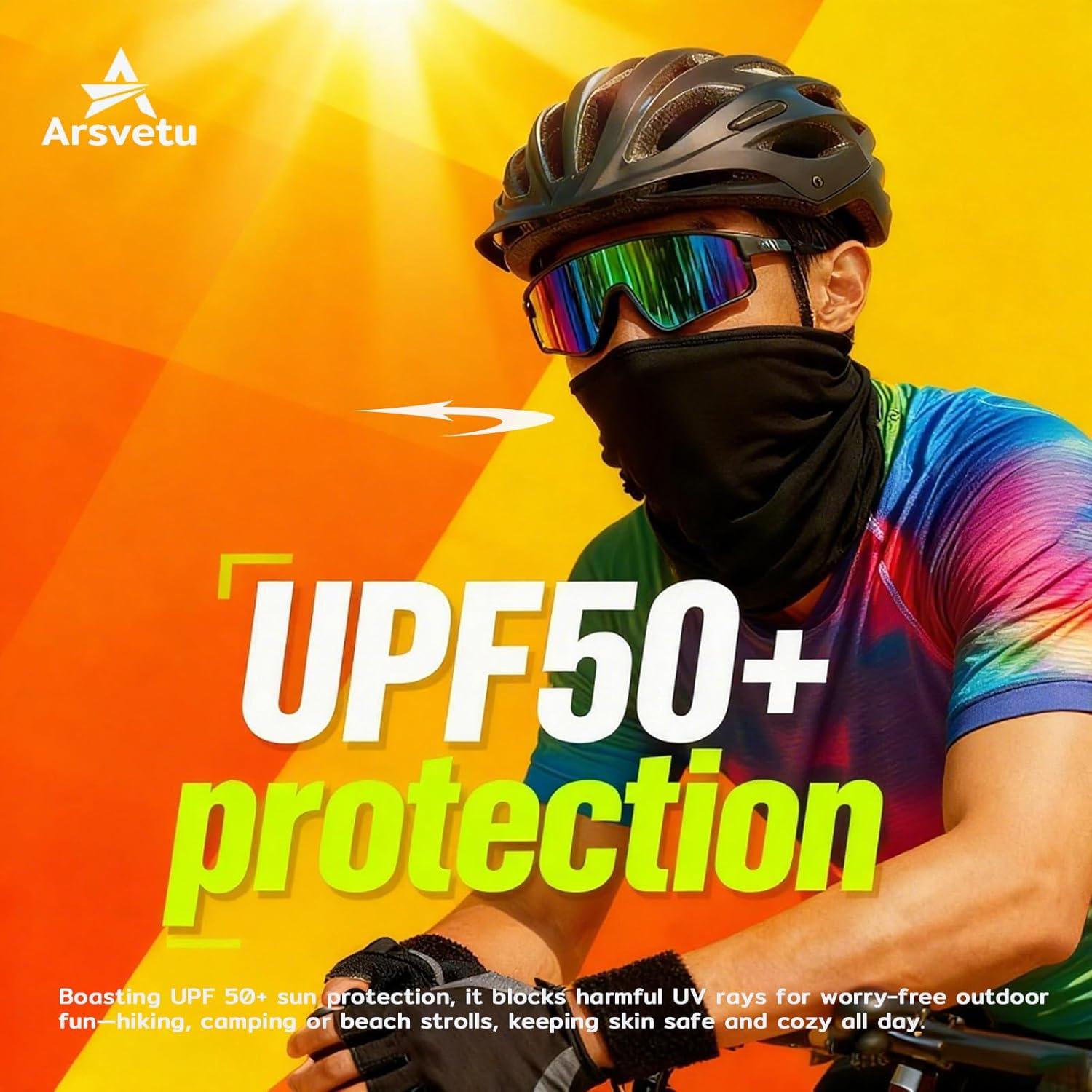 Paquete de 6 Gaiters para el Cuello Transpirables UV Multicolor