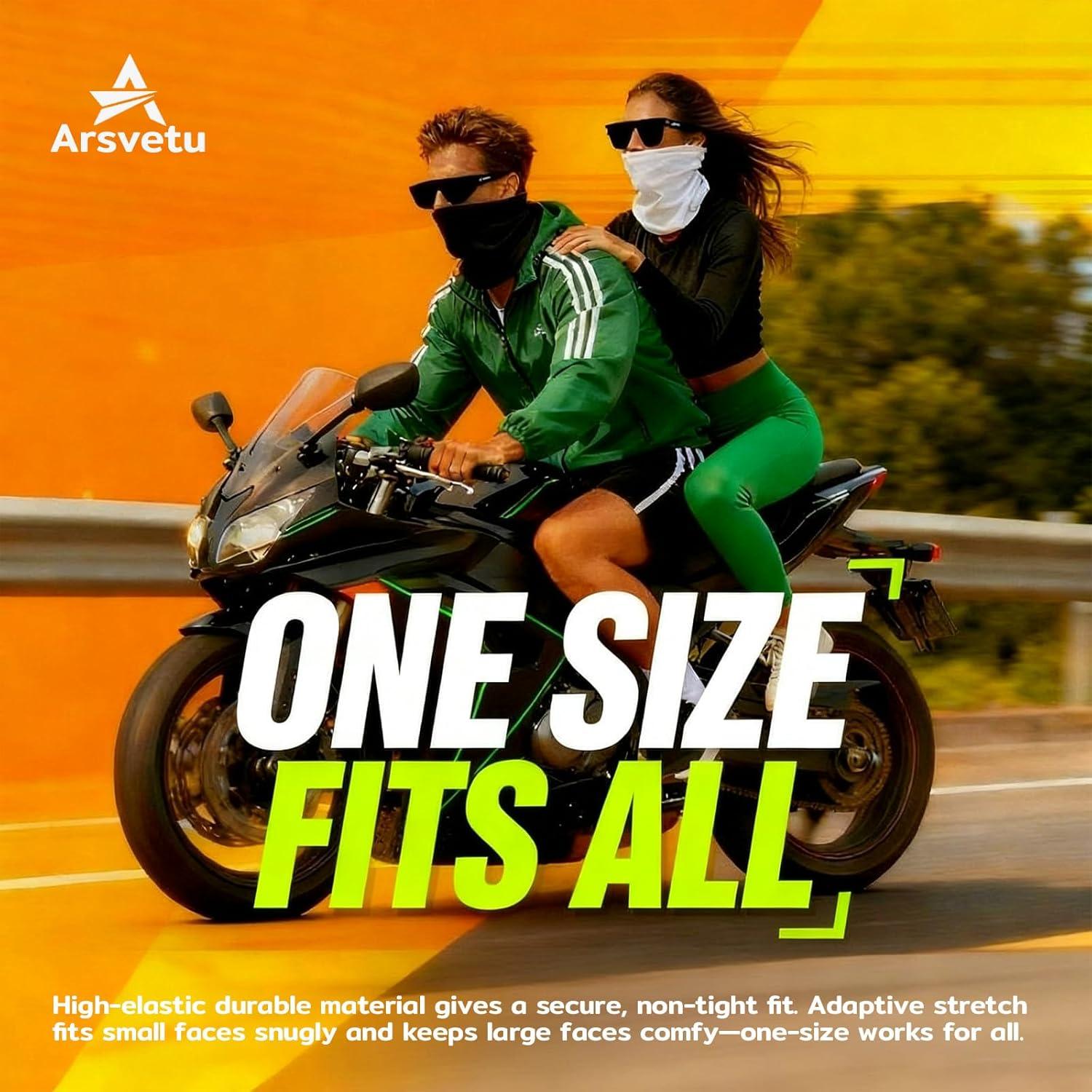 Paquete de 6 Gaiters para el Cuello Transpirables UV Multicolor