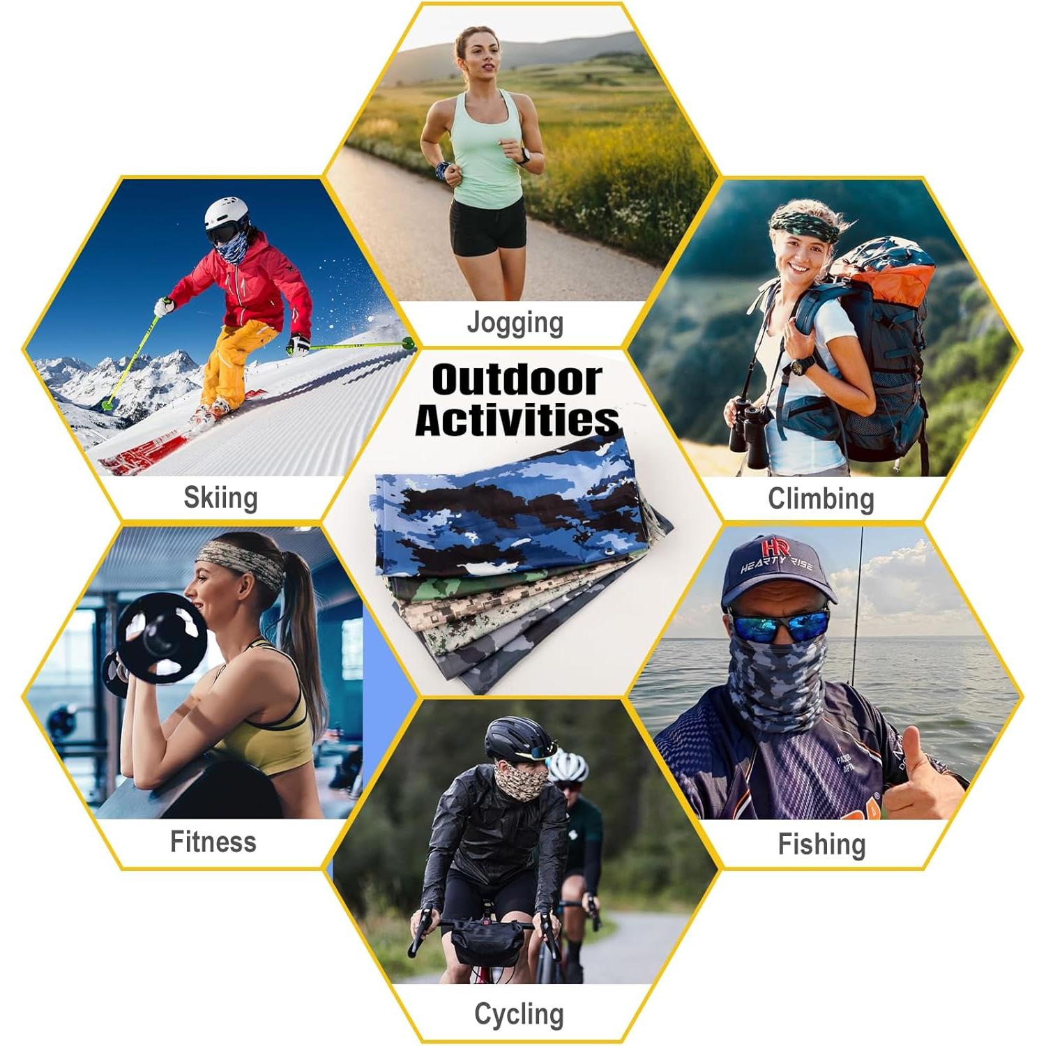 Gaiters de Cuello HONGTEYA 6 Piezas Transpirables Unisex