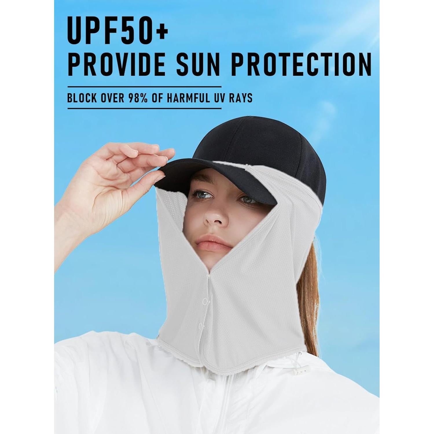 Capa Refrigerante para Cuello UPF 50+ Gris - Protección Solar