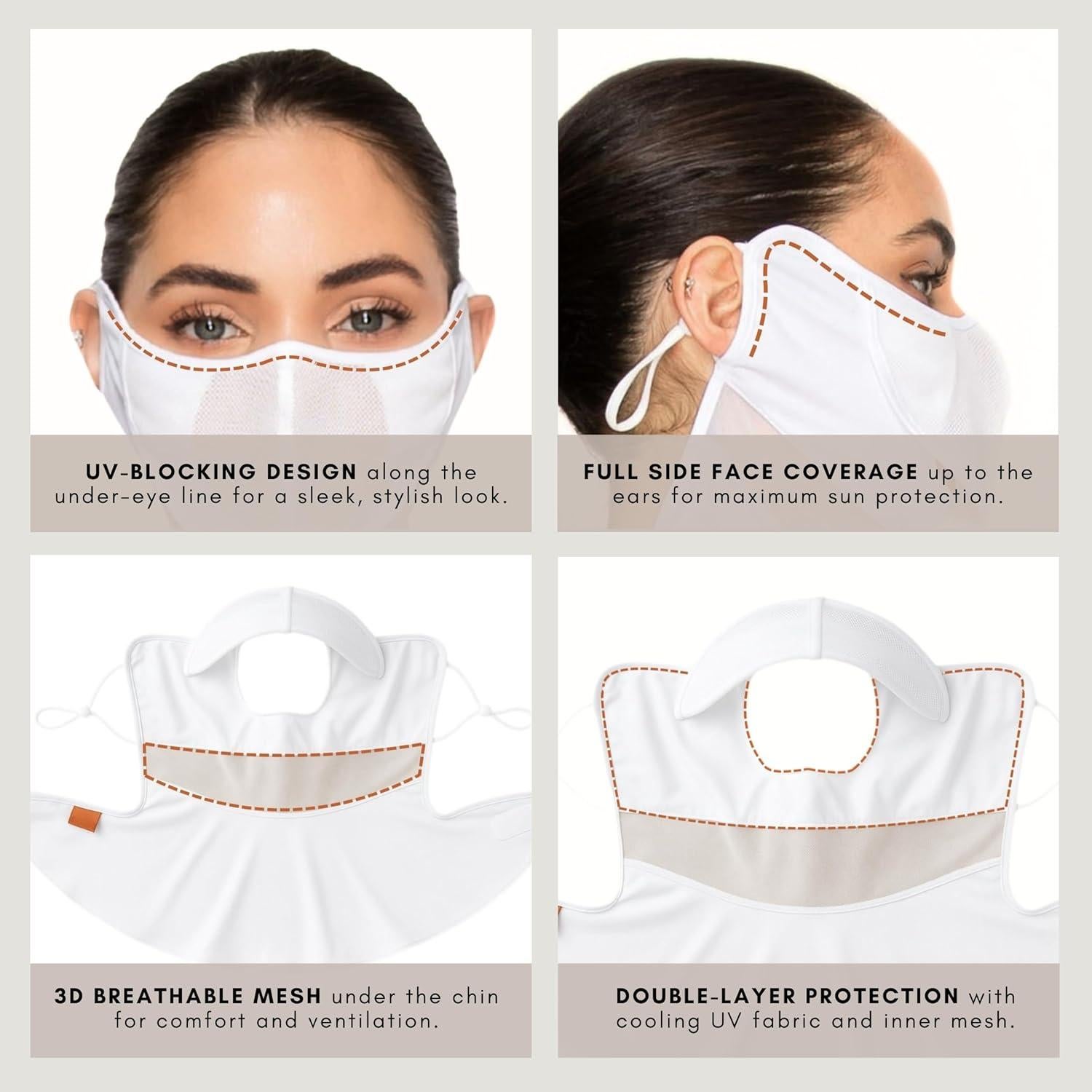 Máscara Facial UV BAROBIRDIE para Deportes al Aire Libre