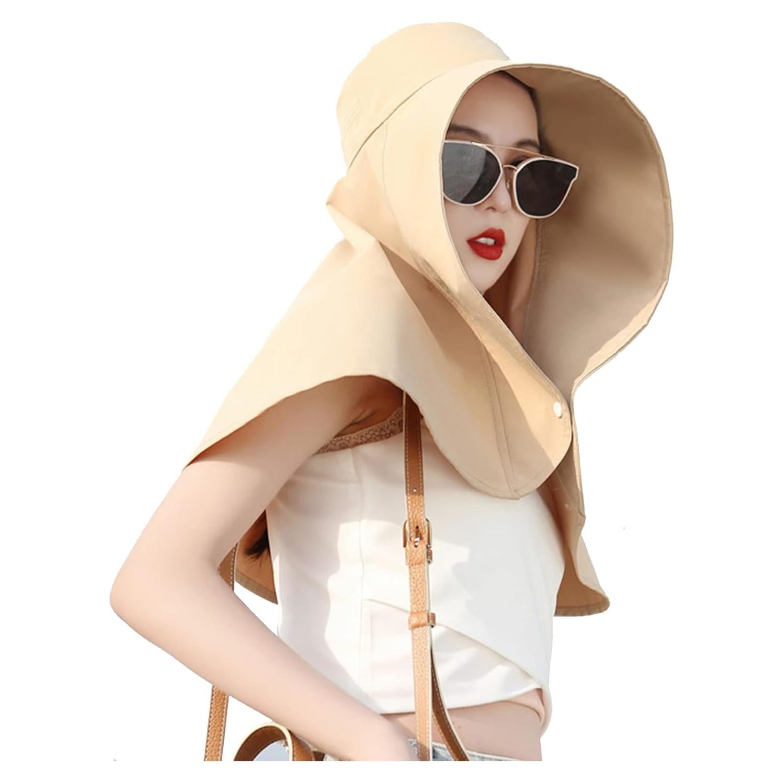 Sombrero de sol oversized Zhula para mujeres UPF50+ ajustable