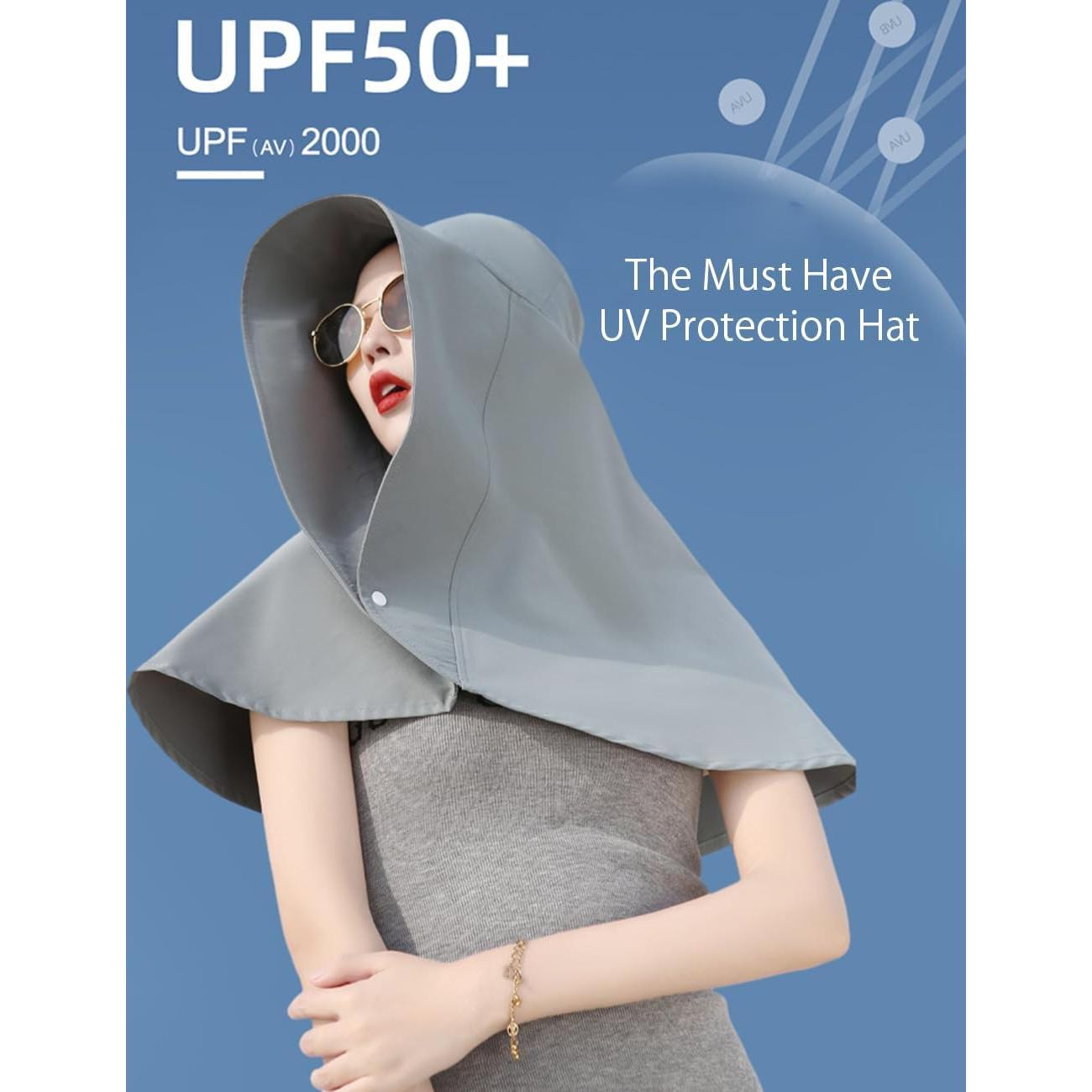 Sombrero de sol oversized Zhula para mujeres UPF50+ ajustable