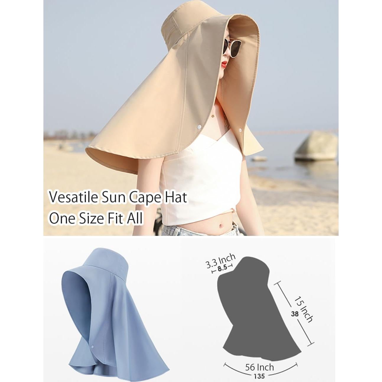 Sombrero de sol oversized Zhula para mujeres UPF50+ ajustable