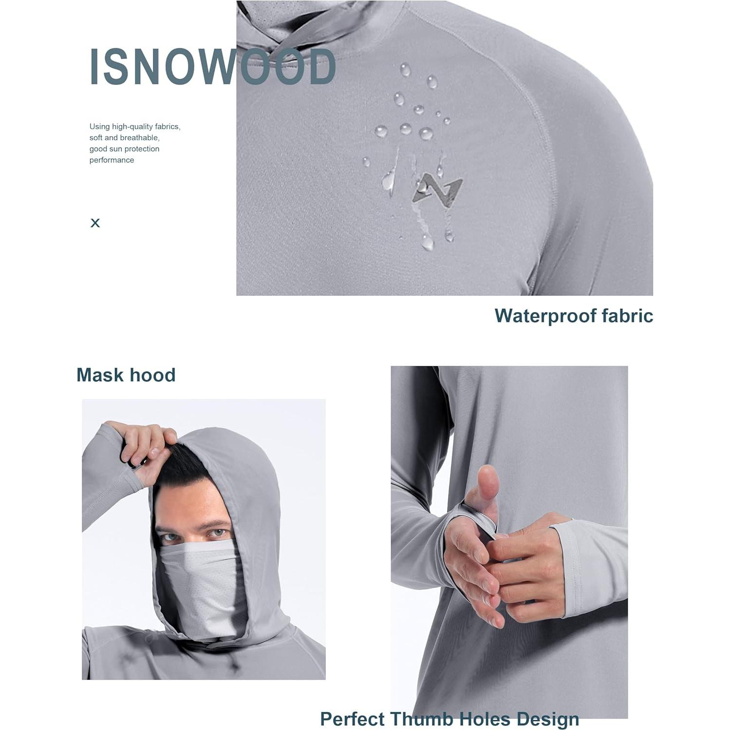 Camisa Solar isnowood UPF 50+ Hombre Gris X-Large