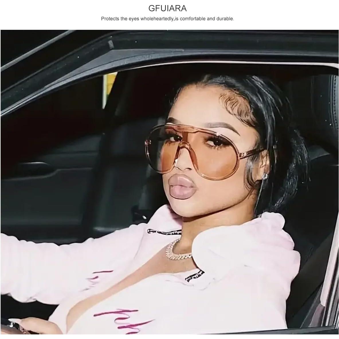 Gafas de sol oversized UV400 GFUIARA para hombres y mujeres