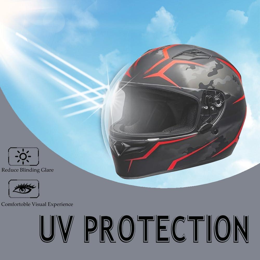 Visera de Casco ZQIYDYP RS-1 Revo Rojo Profundo UV