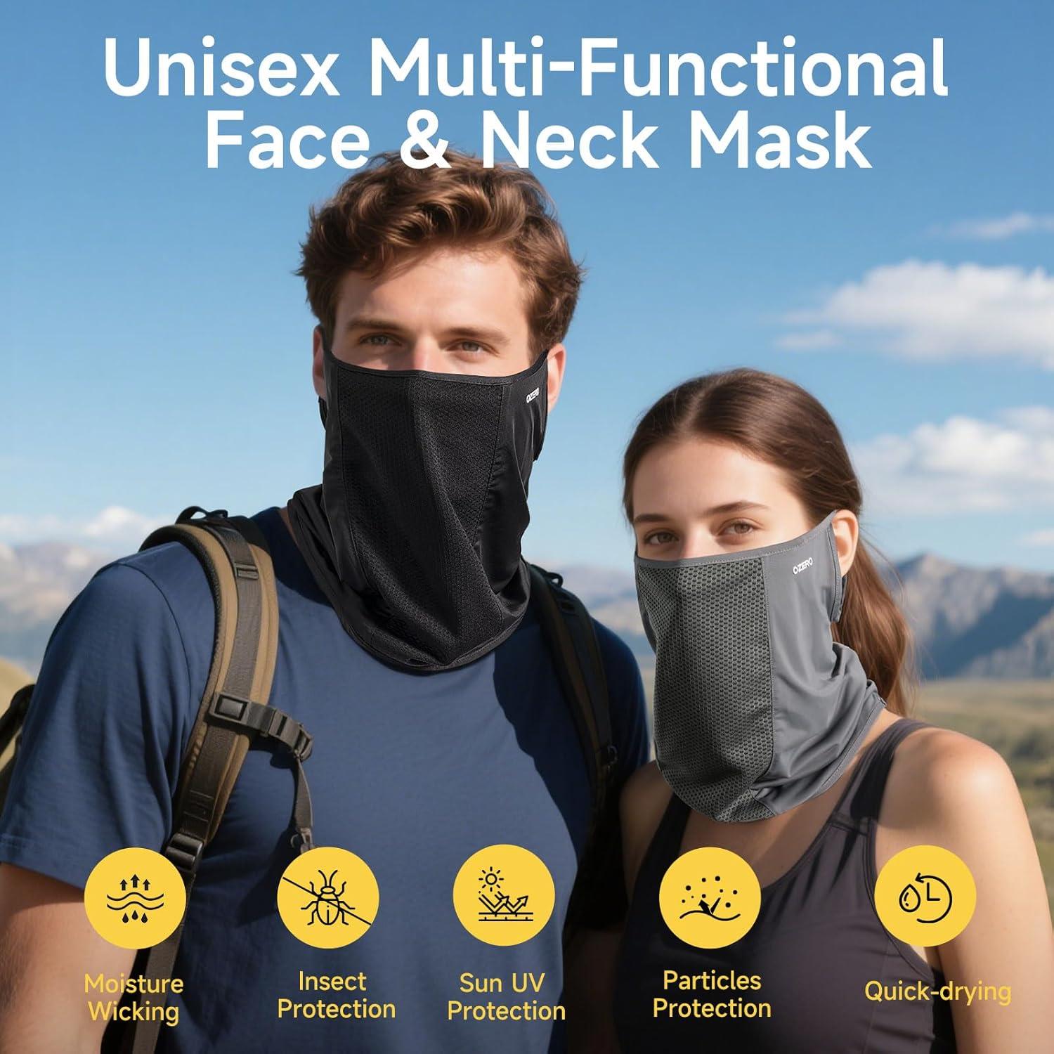 Mascarilla Gaiter OZERO Unisex Protección Solar UV Transpirable