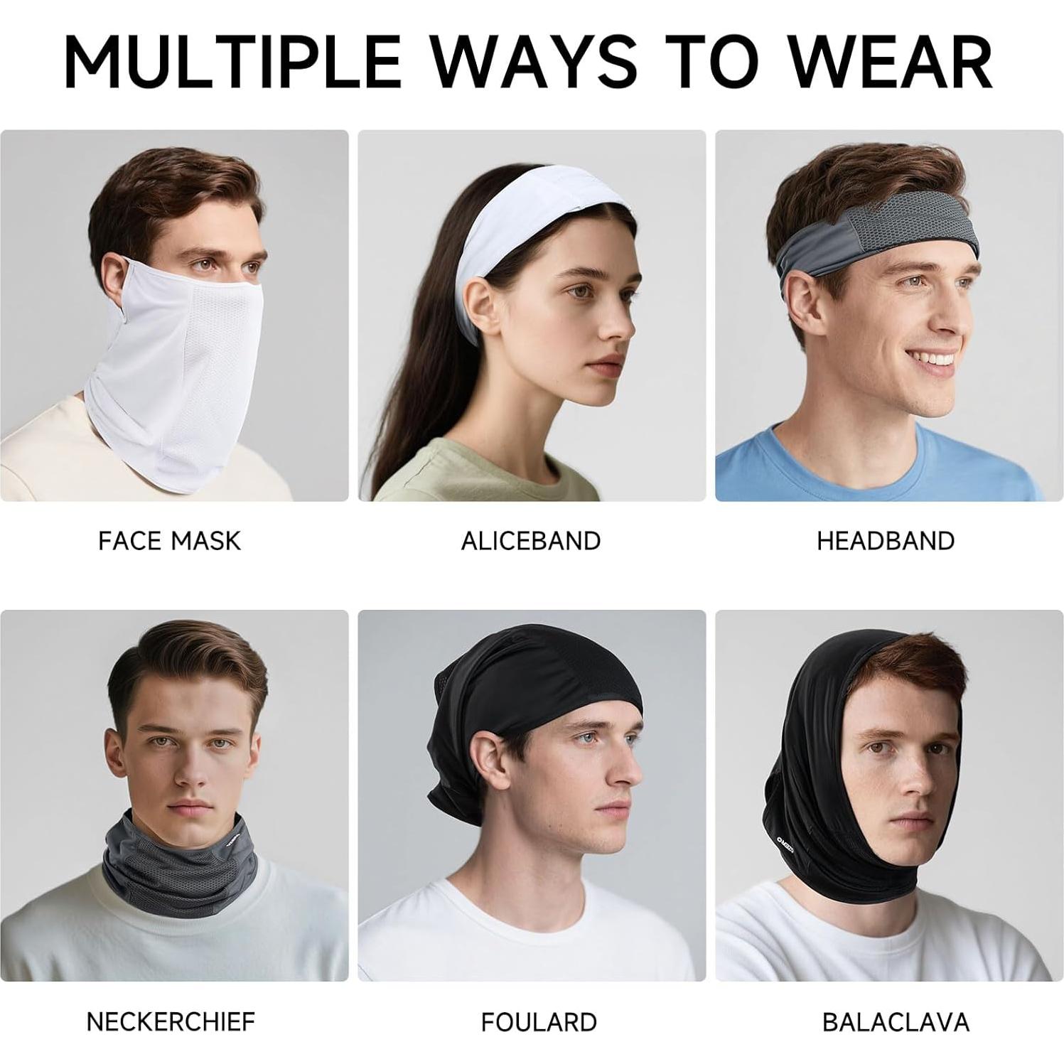 Mascarilla Gaiter OZERO Unisex Protección Solar UV Transpirable