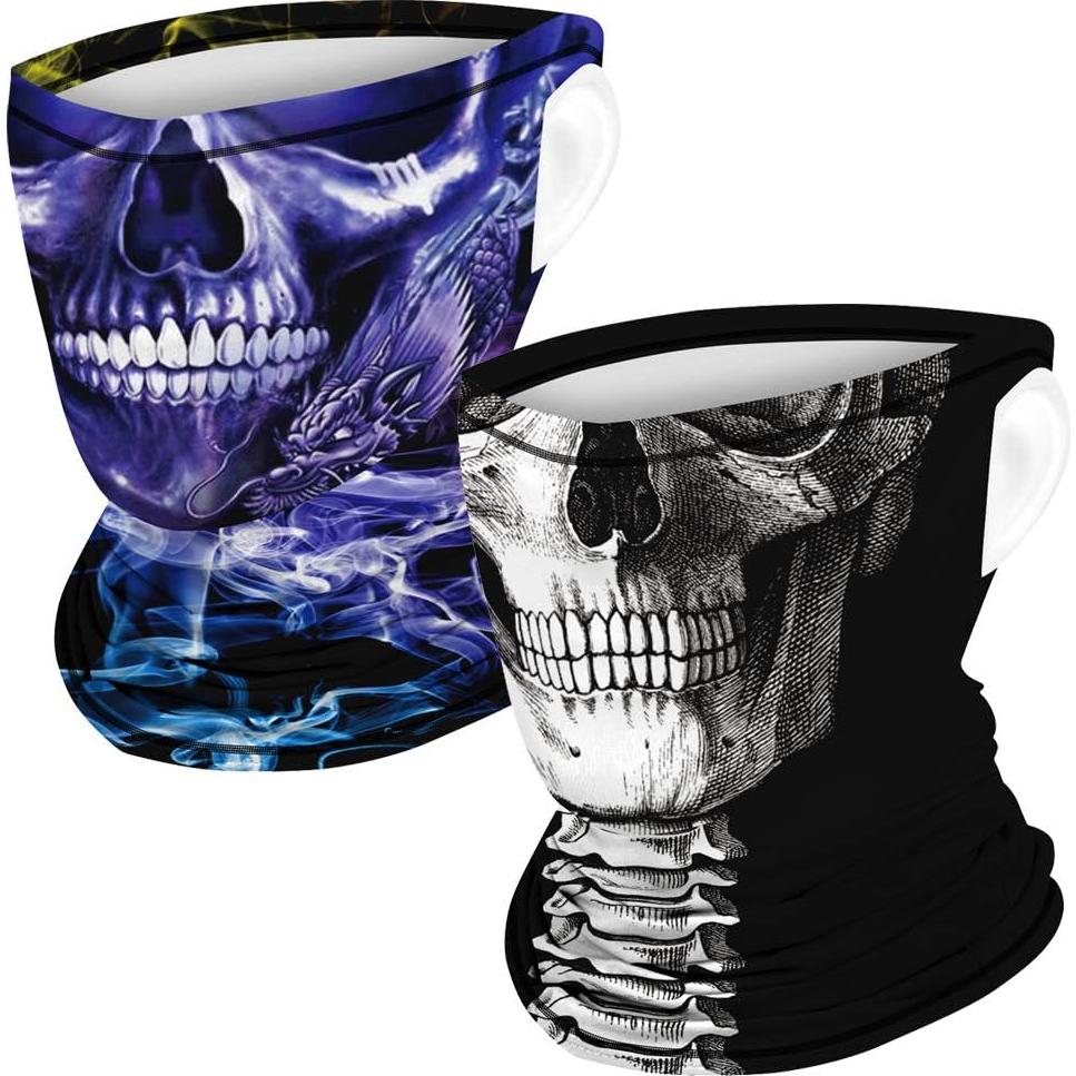 Gaiter de Cuello Ainuno 2 Pack Niños 3-12 Años Calavera