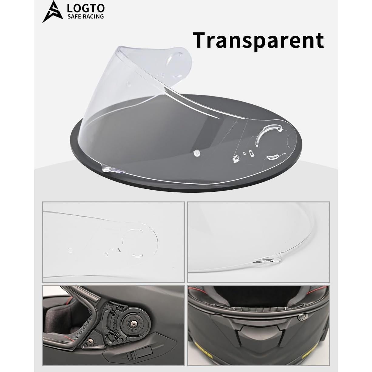 Visor de Reemplazo Logto para Casco SHOEI GT Air 2 Transparente